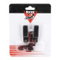 CLIGNOTANT MOTO AVOC MATSUMOTO 6 LEDS BASE ABS TRANSPARENT/NOIR (L 60mm / H 10mm / L 15mm) (HOMOLOGUE CE) (PAIRE) 3700948209905