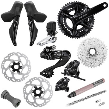 SHIMANO GROUPSET 105 R 7170 BLACK - 11 Speed / Crank arm 172.5 EN / Crankset 50-34 3700948294437