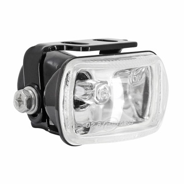 FRONT AUXILIARY LIGHTS - REPLAY -HALOGEN- ADJUSTABLE - LONG RANGE - RECTANGLE SHAPED - BLACK - H3 12V 55W EEC APPROVED - (IDEAL FOR MOTOCROSS NUMBER PLATE) 8430525053991