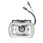 FRONT AUXILIARY LIGHTS - REPLAY -HALOGEN- ADJUSTABLE - LONG RANGE - RECTANGLE SHAPED - BLACK - H3 12V 55W EEC APPROVED - (IDEAL FOR MOTOCROSS NUMBER PLATE) 8430525053991