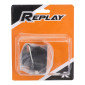 FRONT AUXILIARY LIGHTS - REPLAY -HALOGEN- ADJUSTABLE - LONG RANGE - RECTANGLE SHAPED - BLACK - H3 12V 55W EEC APPROVED - (IDEAL FOR MOTOCROSS NUMBER PLATE) 8430525053991