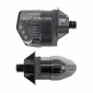CLIGNOTANT MOTO AVOC MINI 3RS 3 LEDS BASE ABS FUME/NOIR (L 38mm / H 25mm / L 26mm) (PAIRE) (MONTAGE IDEAL MP3) (HOMOLOGUE CE) (PAIRE) 3700948083604