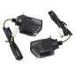 CLIGNOTANT MOTO AVOC MINI 3RS 3 LEDS BASE ABS FUME/NOIR (L 38mm / H 25mm / L 26mm) (PAIRE) (MONTAGE IDEAL MP3) (HOMOLOGUE CE) (PAIRE) 3700948083604
