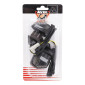 CLIGNOTANT MOTO AVOC MINI 3RS 3 LEDS BASE ABS FUME/NOIR (L 38mm / H 25mm / L 26mm) (PAIRE) (MONTAGE IDEAL MP3) (HOMOLOGUE CE) (PAIRE) 3700948083604