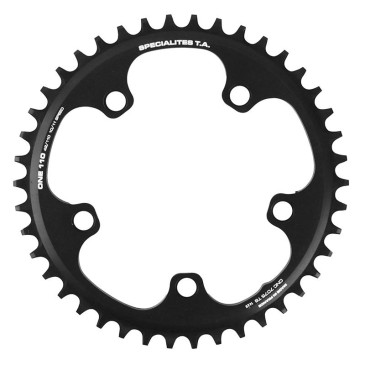PLATEAU GRAVEL 5BRA D.110 POUR SHIMANO GRX MONO TA 110 ONE 42DTS COMPATIBLE SHIMANO/SRAM NOIR 10/11/(12V SRAM) 3662458007788