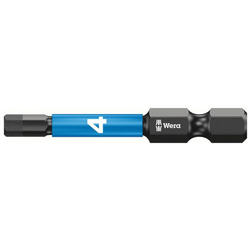 EMBOUT WERA 840/4 HEX PLUS IMP DC IMPAKTOR SB 1/4 6 PANS/ALLEN 4 mm L 50 mm -MARQUE ALLEMANDE POUR LES ATELIERS- 4013288158451