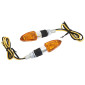 CLIGNOTANT UNIVERSEL REPLAY MICRO FLECHE A AMPOULE BAU9S ORANGE/CHROME (L 54mm / H 20mm / L 21mm) (HOMOLOGUE CE) (PAIRE) 3700948032435