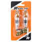CLIGNOTANT UNIVERSEL REPLAY MICRO FLECHE A AMPOULE BAU9S ORANGE/CHROME (L 54mm / H 20mm / L 21mm) (HOMOLOGUE CE) (PAIRE) 3700948032435