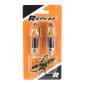 TURN SIGNAL (UNIVERSAL) REPLAY MICRO "ARROW" -BULB- ORANGE/BLACK- SHORT -CEE APPROVED- (PAIR) (L 55mm / H 20mm / Wd 22mm) 3700948032442