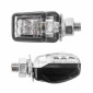 CLIGNOTANT UNIVERSEL REPLAY MICRO 6 LEDS TRANSPARENT/NOIR (L 27mm / H 17mm / L 18mm) (HOMOLOGUE CE) (PAIRE) 3700948032398