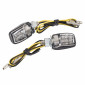 CLIGNOTANT UNIVERSEL REPLAY MICRO 6 LEDS TRANSPARENT/NOIR (L 27mm / H 17mm / L 18mm) (HOMOLOGUE CE) (PAIRE) 3700948032398