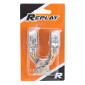 CLIGNOTANT UNIVERSEL REPLAY MICRO 6 LEDS TRANSPARENT/NOIR (L 27mm / H 17mm / L 18mm) (HOMOLOGUE CE) (PAIRE) 3700948032398