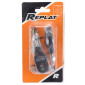 TURN SIGNAL (UNIVERSAL) P2R T COMPACT- REAR/LEDS + TRANSPARENT/BLACK TAIL LIGHT -CEE APPROVED- (PAIR) (L 56mm / H 27mm / Wd 23mm) 3700948082805