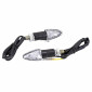 TURN SIGNAL (UNIVERSAL) REPLAY MICRO "ARROW" TRANSPARENT/BLACK 8 LEDS ORANGE-CEE APPROVED- (PAIR) (L 55mm / H 20mm / Wd 23mm) 3700948032473