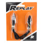TURN SIGNAL (UNIVERSAL) REPLAY MICRO "ARROW" TRANSPARENT/BLACK 8 LEDS ORANGE-CEE APPROVED- (PAIR) (L 55mm / H 20mm / Wd 23mm) 3700948032473