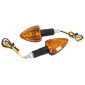 TURN SIGNAL (UNIVERSAL) REPLAY MINI TRIANGLE ORANGE/BLACK -BULB- (PAIR) ** (L 82mm / H 37mm / Wd 28mm) 3700948032718