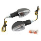 TURN SIGNAL (UNIVERSAL) REPLAY ARROW TRANSPARENT/BLACK (PAIR) ** (BULB 12V 10 W BA9S - G11) (L 79mm / H 28mm / Wd 41mm) 3700948114476
