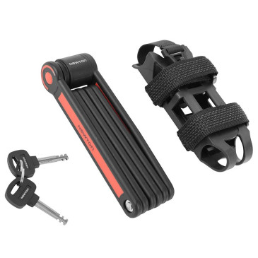 ANTIVOL VELO ARTICULE A CLE NEWTON DIAM 5 mM L 0.85 M NOIR MAT (2 CLES) 3700948302422