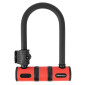 ANTIVOL VELO U NEWTON DIAM 13 MM AVEC CABLE AVEC SUPPORT NOIR/ROUGE (2 CLES) 3700948302439