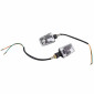 TURN SIGNAL (UNIVERSAL) REPLAY MINI RECTANGLE BLANC/BLACK (PAIR) ** (L 76mm / H 40mm / Wd 36mm) 3700948032688
