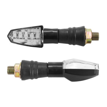 CLIGNOTANT UNIVERSEL REPLAY VIPER 9 LEDS TRANSPARENT/NOIR (PAIRE) ** 3700948032985