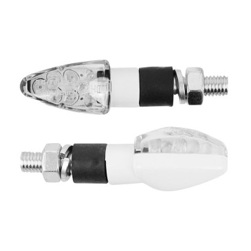 TURN SIGNAL (UNIVERSAL) REPLAY MICRO "ARROW" TRANSPARENT/CLEAR- 8 LEDS ORANGE -CEE APPROVED- (PAIR) (L 55mm / H 20mm / Wd 23mm) 3700948032459