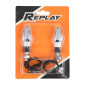 TURN SIGNAL (UNIVERSAL) REPLAY MICRO "ARROW" TRANSPARENT/CLEAR- 8 LEDS ORANGE -CEE APPROVED- (PAIR) (L 55mm / H 20mm / Wd 23mm) 3700948032459