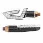 CLIGNOTANT UNIVERSEL REPLAY VIPER 15 LEDS BASE ABS TRANSPARENT/NOIR (L 76mm / H 30mm / L 18mm) (HOMOLOGUE CE) (PAIRE) 3700948032978