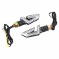 CLIGNOTANT UNIVERSEL REPLAY VIPER 15 LEDS BASE ABS TRANSPARENT/NOIR (L 76mm / H 30mm / L 18mm) (HOMOLOGUE CE) (PAIRE) 3700948032978