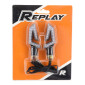 CLIGNOTANT UNIVERSEL REPLAY VIPER 15 LEDS BASE ABS TRANSPARENT/NOIR (L 76mm / H 30mm / L 18mm) (HOMOLOGUE CE) (PAIRE) 3700948032978