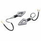 CLIGNOTANT UNIVERSEL REPLAY ARROW 14 LEDS BASE ABS TRANSPARENT/NOIR (L 78mm / H 36mm / L 18mm) (HOMOLOGUE CE) (PAIRE) 3700948032275