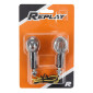 TURN SIGNAL (UNIVERSAL) REPLAY MICRO OVAL SHAPED- TRANSPARENT/CARBON WITH INDICATOR- SHORT -CEE APPROVED- (PAIR) (L 70mm / H 30mm / Wd 36mm) 3700948032503