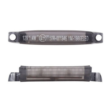 TURN SIGNAL (UNIVERSAL) REPLAY- BAR SHAPED-SMOKED -LEDS- (L 59mm / H 9mm / W 10mm) (8 LEDS ORANGE) -CEE APPROVED- (PAIR) 3700948032305