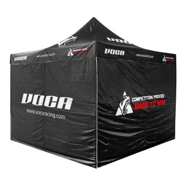 TENTE PADDOCK VOCA RACING 3x3M NOIR STRUCTURE ALU (AVEC SAC DE TRANSPORT ET CLOISONS) 3700948284964