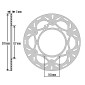 DISQUE DE FREIN ADAPTABLE HUSQVARNA FE 350-450-501 2014>2024 AV / KTM 125 SX 1996>2024, 250 EXC-F 2006>2024, EXC-F 450 2017>2024 AV (EXT 270mm - INT 127.10mm - 6 TROUS) (DF5114AF) -NEWFREN- 8025832189404