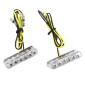 CLIGNOTANT UNIVERSEL REPLAY BARETTE MINI 12 LEDS TRANSPARENT/NOIR (L 40 mm / H 8 mm / L 13 mm) (HOMOLOGUE CE) (PAIRE) 3700948032312