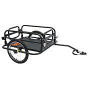 REMORQUE VELO UTILITAIRE PLIABLE MAXI 30Kgs (L69x47xH26.5) AVEC DE ROUES 16'' FIXATION AXE DE ROUE AR (COMPATIBLE AXE PLEIN ECROU / BLOCAGE RAPIDE) 3700256044465