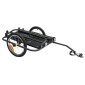 REMORQUE VELO UTILITAIRE PLIABLE MAXI 30Kgs (L69x47xH26.5) AVEC DE ROUES 16'' FIXATION AXE DE ROUE AR (COMPATIBLE AXE PLEIN ECROU / BLOCAGE RAPIDE) 3700256044465