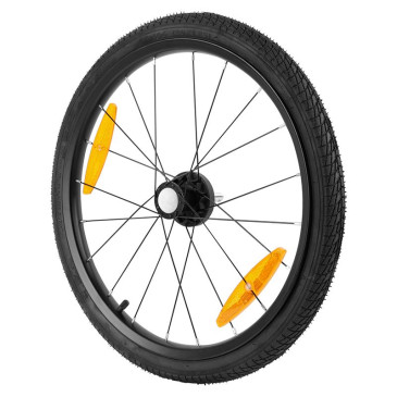 ROUE REMORQUE VELO 20" MOYEU FUSEE RAYON AVEC PNEU + CHAMBRE (GAUCHE) - POUR REMORQUE 161054 5604415150272