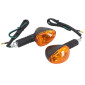 TURN SIGNAL (UNIVERSAL) REPLAY PYRAMID - ORANGE/BLACK -SHORT -CEE APPROVED- (PAIR) (L 93mm / H 35mm / Wd 51mm) 3700948032800