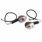 TURN SIGNAL (UNIVERSAL) REPLAY PYRAMID - TRANSPARENT/CARBON - LONG -CEE APPROVED- (PAIR) (L 95mm / H 36mm / Wd 53mm) 3700948032817