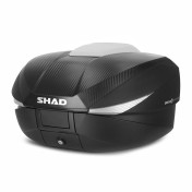 TOP CASE SHAD SH58X EXPANDABLE NOIR/CARBONE 58L AVEC PLATINE (3 VOLUMES POSSIBLES 46/52/58L) CONTENANCE 2 CASQUES INTEGRAUX (L61xH27xP48cm) (D0B58206) 8430358666351