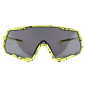 LUNETTES VELO ADULTE GIST MASK MONTURE JAUNE FLUO VERRE NOIR POLYCARBONATE (PROTECTION 100% CONTRE UVA, UVB, UV) 8013271365428