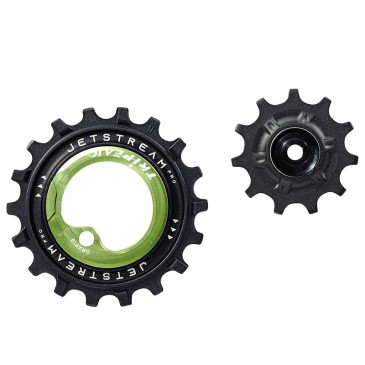 GALET DERAILLEUR AOPW TRIPEAK 11-18 DENTS CERAMIQUE 12/11x2V. SHIMANO GRX RX810 / 815 / 820 / 825 VERT (JEU DE 2) (GARANTIE 4 ans) 4710243289310