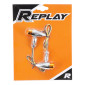 TURN SIGNAL (UNIVERSAL) REPLAY VINTAGE METALIC- ORANGE/CHROME -BULB- (PAIR) Ø25mm -CEE APPROVED- 3700948032954