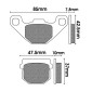 BRAKE PADS NEWFREN FOR PEUGEOT 50 KISBEE Front TKR Front TREKKER Front APRILIA 50-125 RS4 Rear DERBI 50 SENDA DRD RACING 2011> Rear FANTIC 50 CABALLERO Rear (FD0085BD) (OFF ROAD ORGANIC) 8025832413264