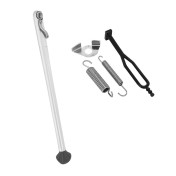 BEQUILLE MOTO OFF ROAD LATERALE ADAPTABLE KTM 125 EXC 2017, 250 EXC 2017>2018, 300 EXC TPI 2018>2022, 450 XC-F 2016>2022/HUSQVARNA 250 TE I 2018>2022, 450 FX 2017>2022 ALU ARGENT -BUZZETTI- 3700948283165