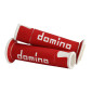 REVETEMENT POIGNEE DOMINO MOTO ON ROAD A450 ROUGE/BLANC OPEN END 120-125mm (PAIRE) 8033900016583