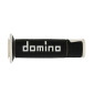 REVETEMENT POIGNEE DOMINO MOTO ON ROAD A450 NOIR/BLANC OPEN END 120-125mm (PAIRE) 8033900015791