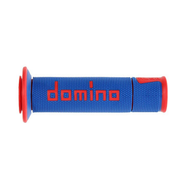 GRIP - DOMINO ORIGINAL- ON ROAD A450 BLUE/RED OPEN END (PAIR). 8033900016293